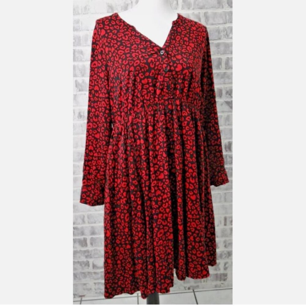 Torrid Red Heart/Animal Print Dress